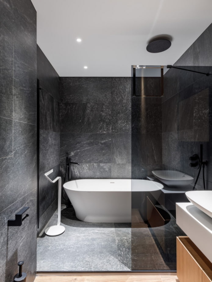 carrelage en marbre dans la salle de bain