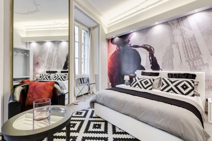 black Décoration de chambre en noir et blanc