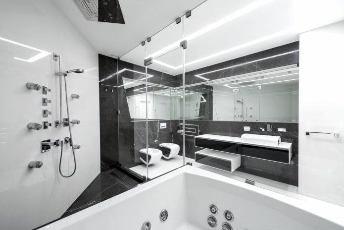Salle de bain de style high-tech 