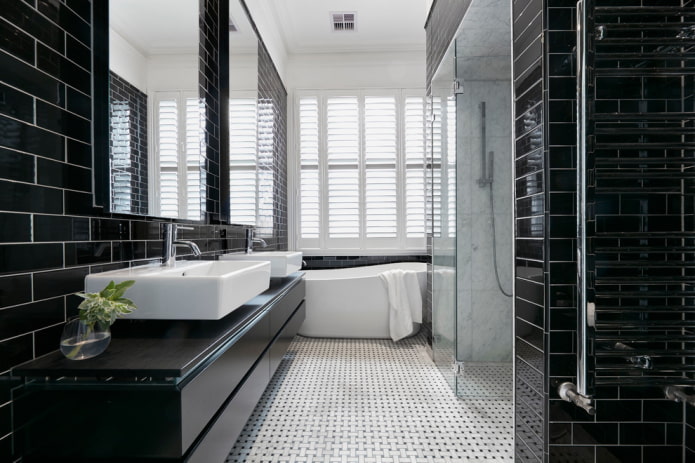 Meuble de salle de bain noir
