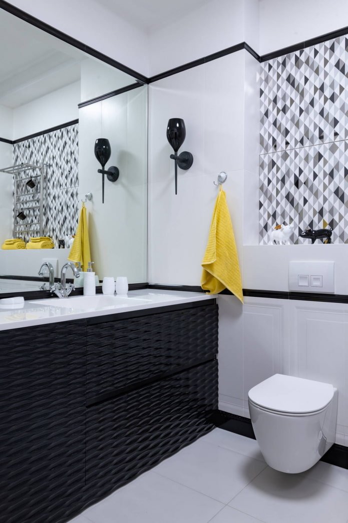 Accents lumineux dans la salle de bain