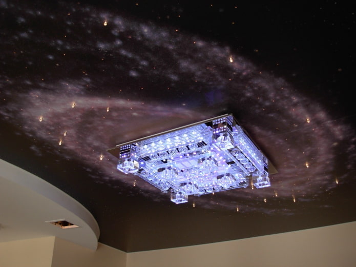 Plafond tendu mat avec impression photo