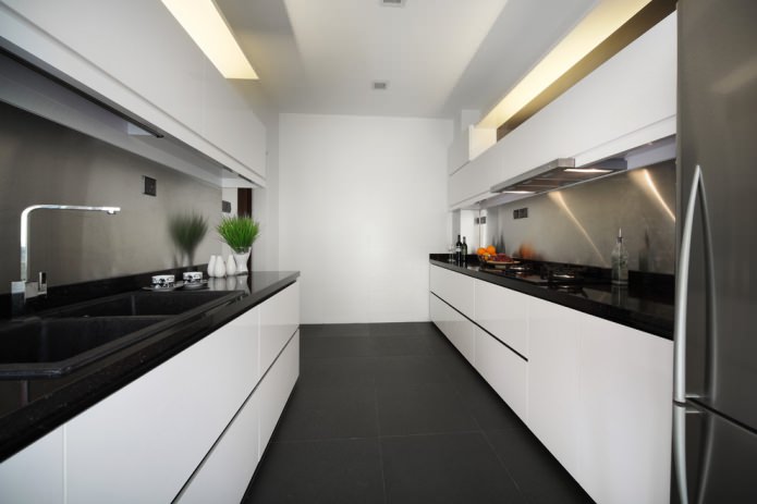 Carrelage mat dans la cuisine