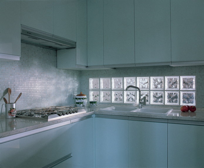 blocs de verre pour un tablier