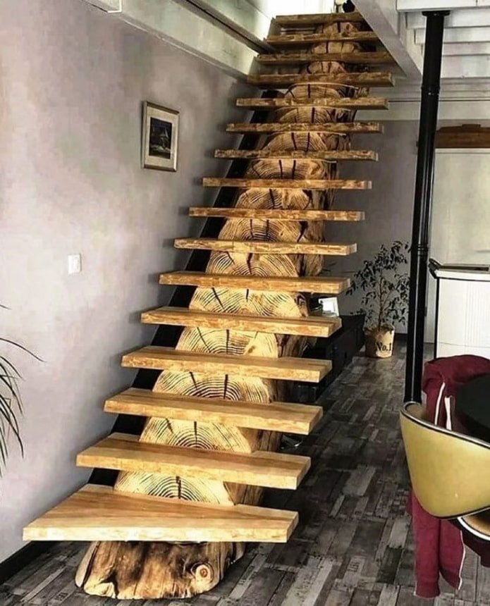 escaliers en coupes de scie