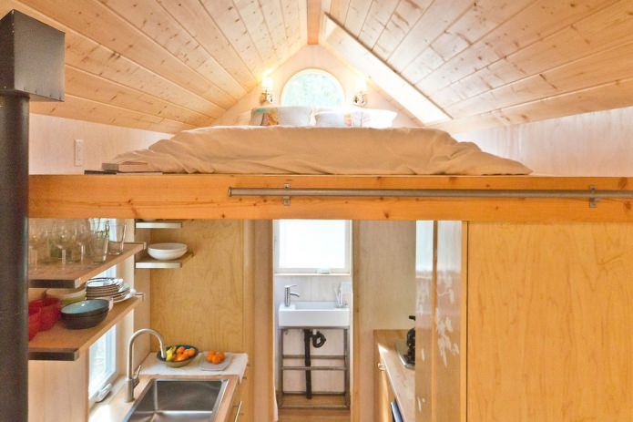 Intérieur d'une maison de campagne de classe économique