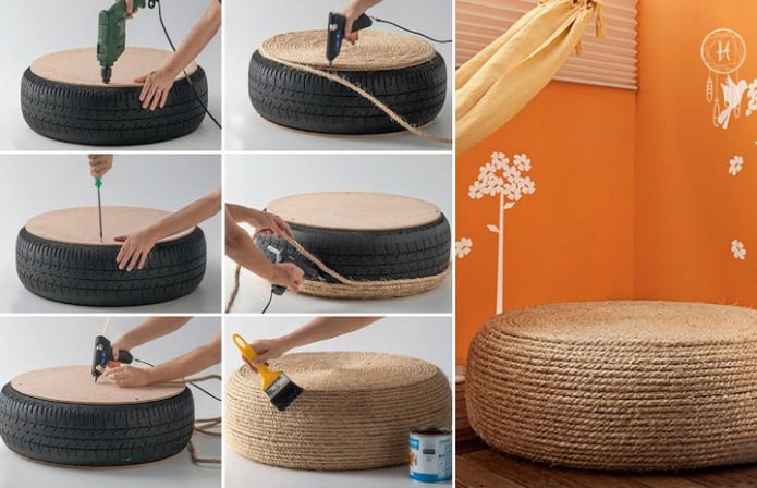 pouf pneu