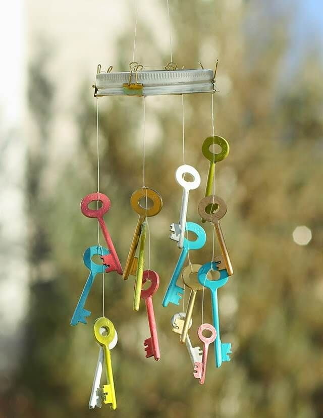 Carillon éolien à partir de clés