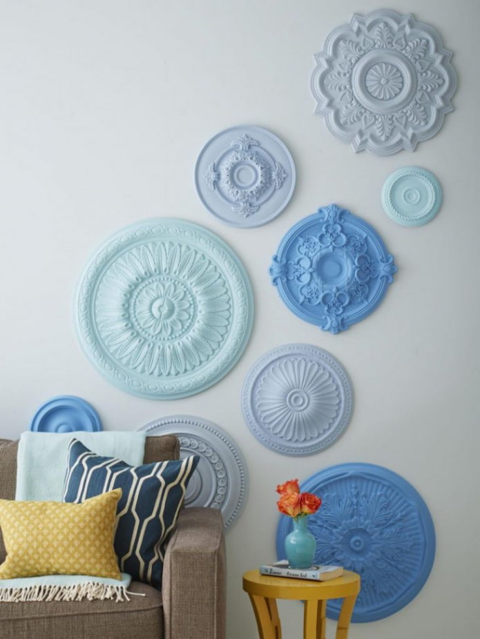 Rosettes au mur