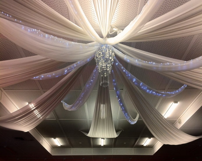 Draperie de plafond en tissu