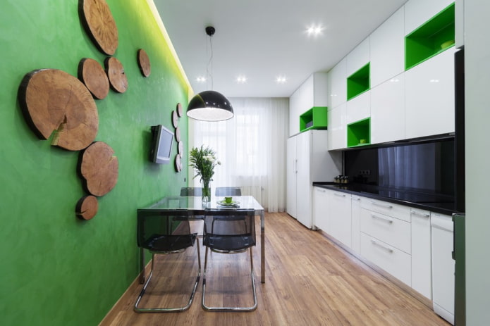 Décoration murale d'accentuation dans l'intérieur de la cuisine