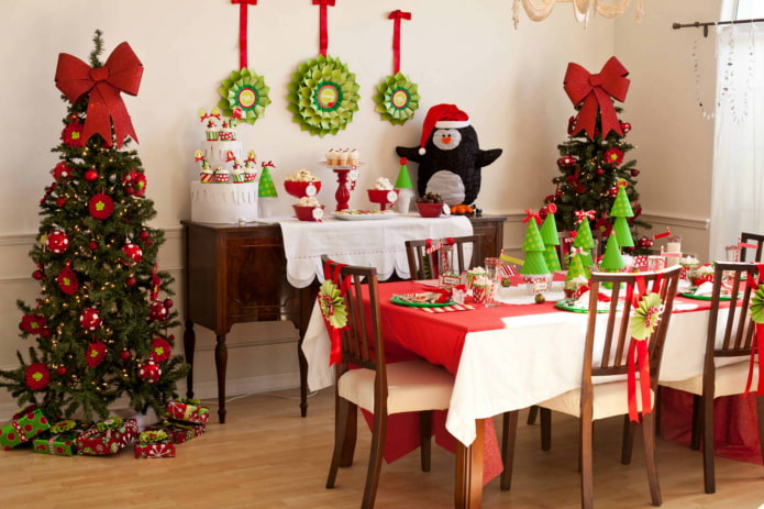 Décoration du Nouvel An dans la cuisine