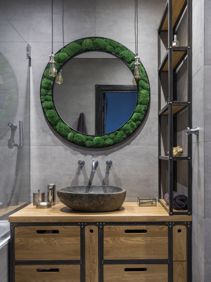 Décoration de miroir dans le style écologique