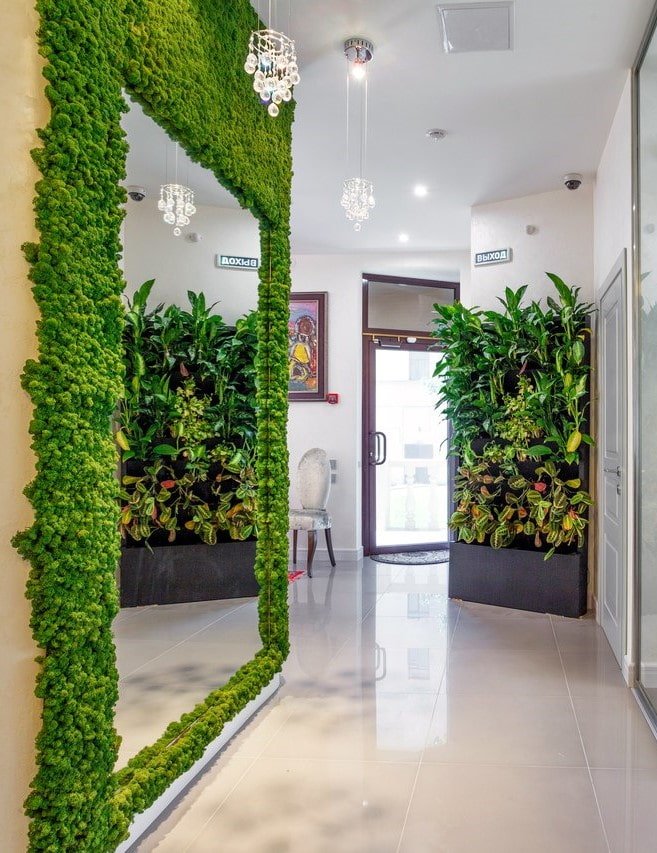 Décoration d'un miroir de style éco