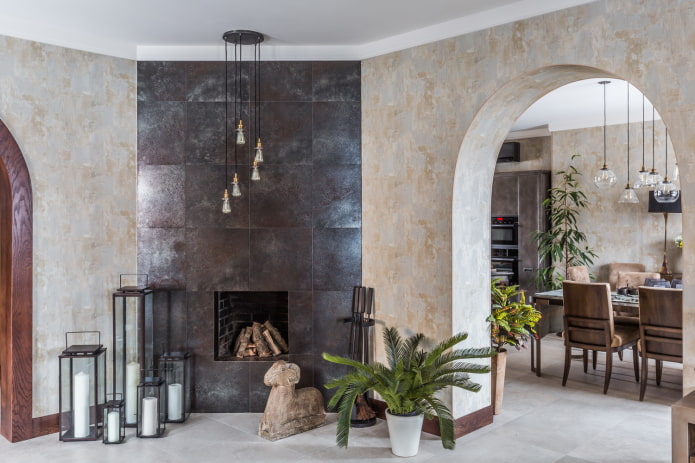 arche finie avec du plâtre à l'intérieur