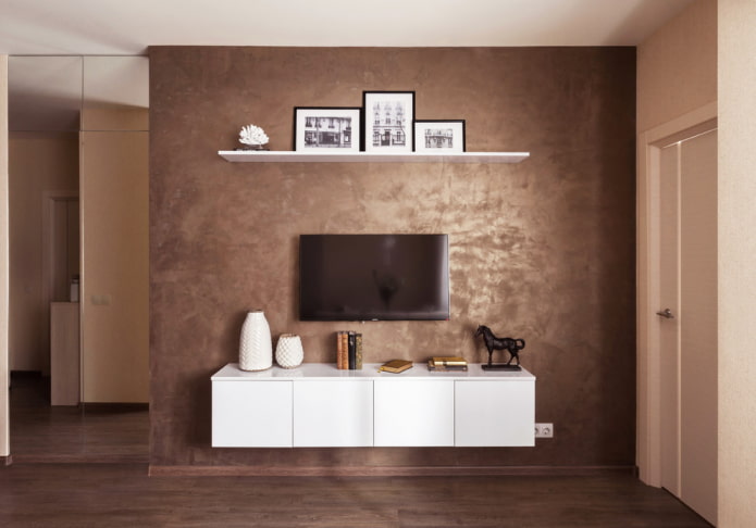 plâtre marron dans l'intérieur