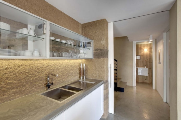 plâtre structurel dans la cuisine