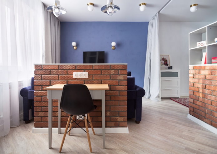 cloison en brique à l'intérieur