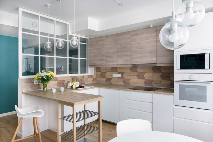 Cloison à l'intérieur de la cuisine