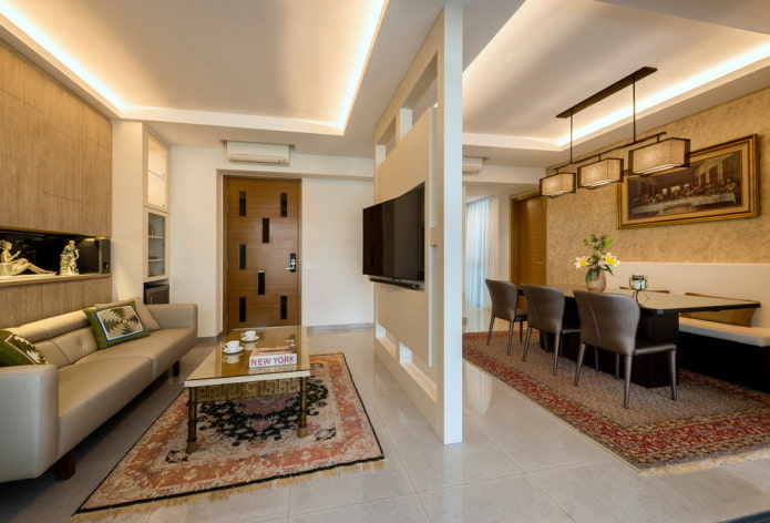 Cloison en plâtre à l'intérieur