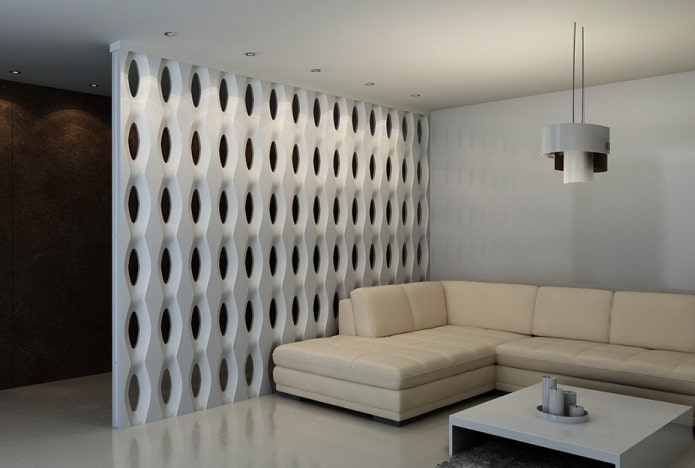 Cloison 3D à l'intérieur