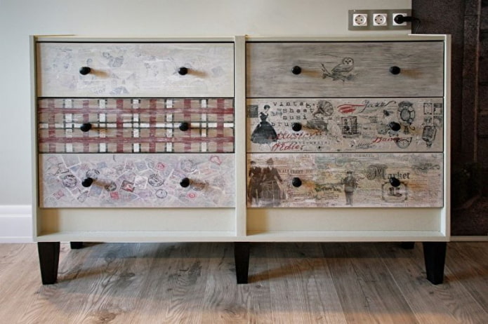 wardrobe decoupage