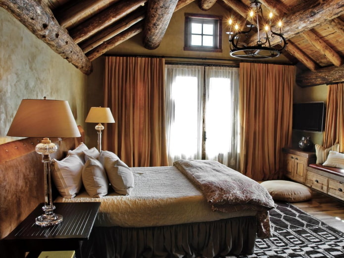 chambre de style campagnard anglais