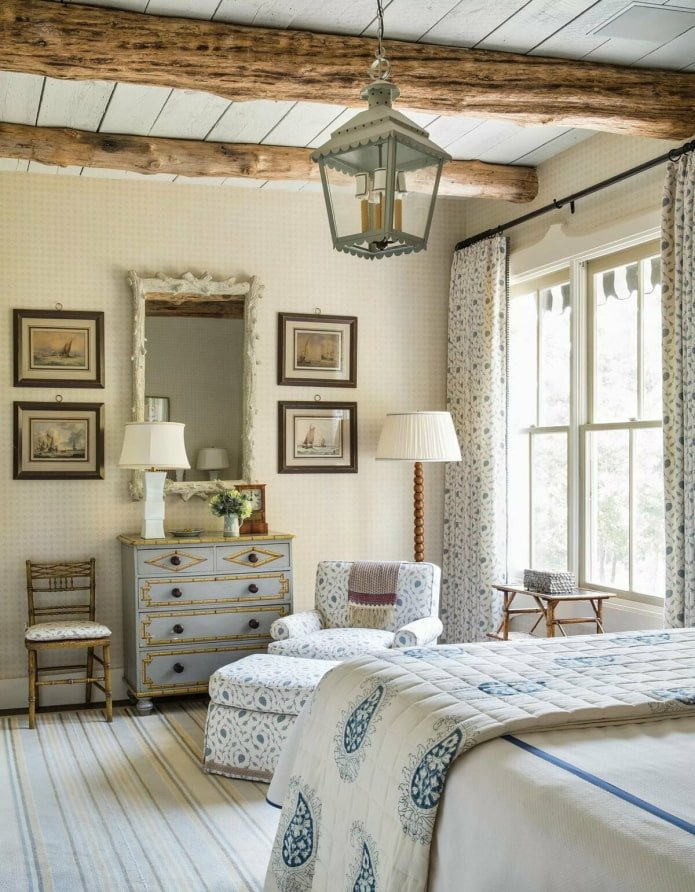 chambre lumineuse de style provençal