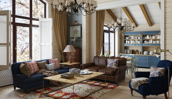 intérieur de salon sombre