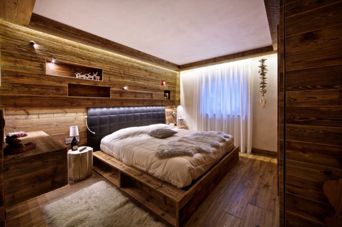 chambre style chalet