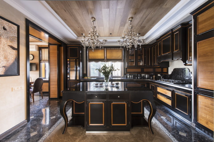 Plafond en bois de style classique