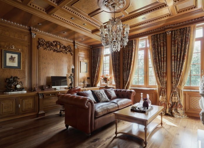 Plafond en bois de style classique