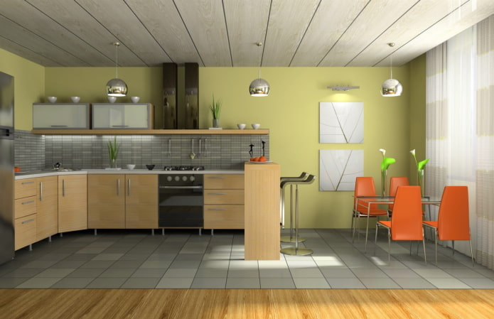 Panneaux en MDF dans la cuisine