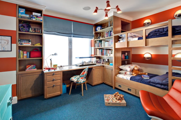 meubles pour une chambre d'enfant pour deux garçons