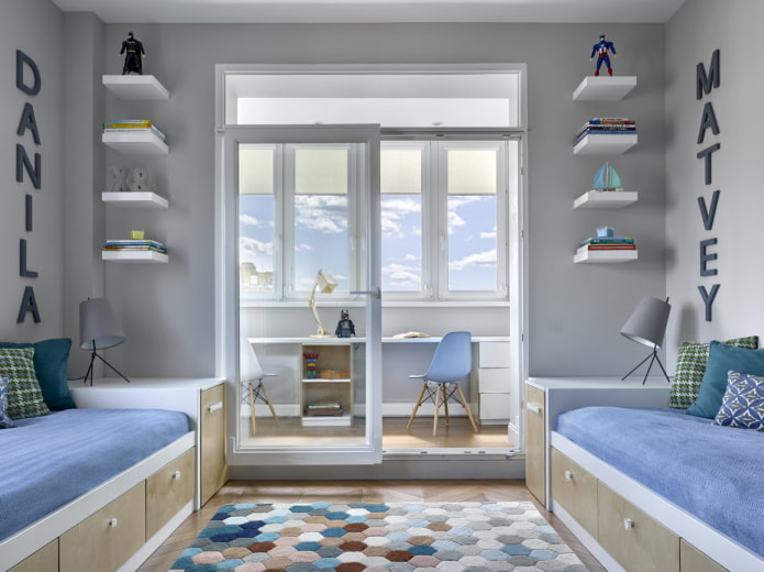 planification d'une chambre d'enfant pour deux garçons