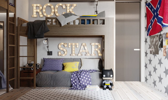 meubles pour une chambre d'enfant pour deux garçons