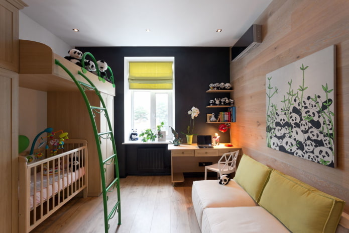Chambre d'enfant pour deux garçons d'âges différents