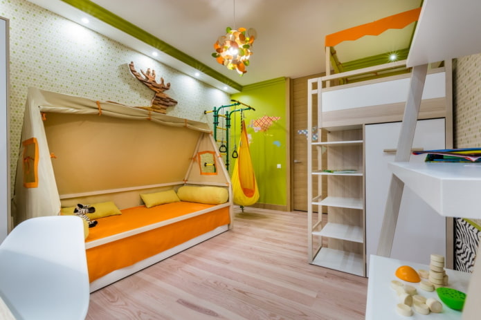 décoration d'une chambre d'enfant pour deux garçons