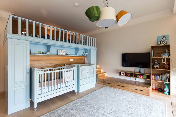 Chambre d'enfant pour deux garçons d'âges différents