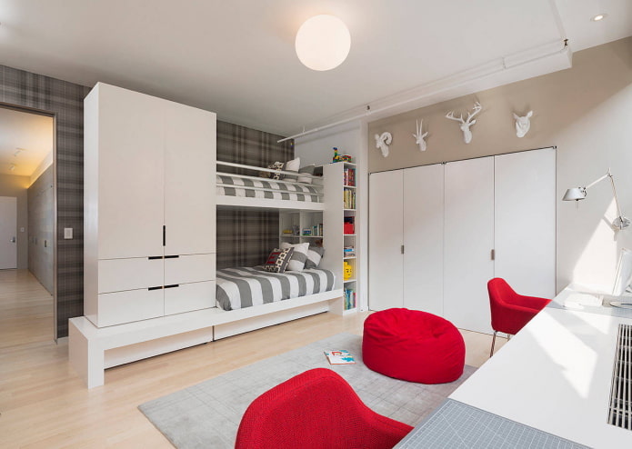 décoration d'une chambre d'enfant pour deux garçons
