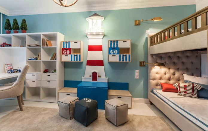 conception d'une chambre d'enfant pour deux garçons