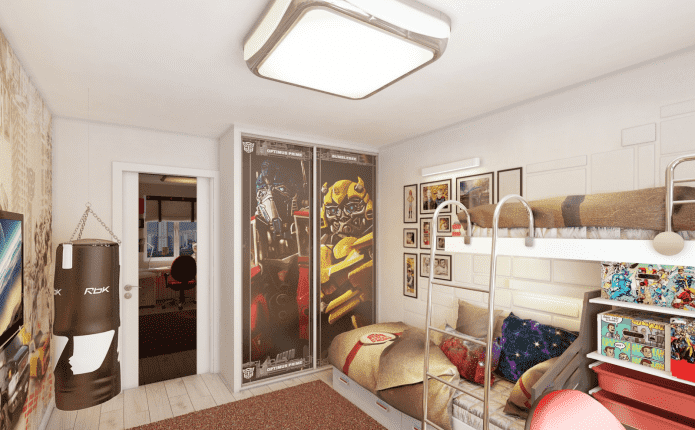 conception d'une chambre d'enfant pour deux garçons