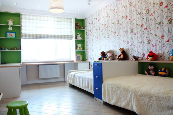 zonage d'une chambre d'enfants pour deux garçons