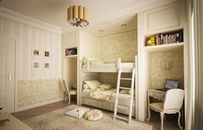 Chambre d'enfant pour deux garçons de style classique