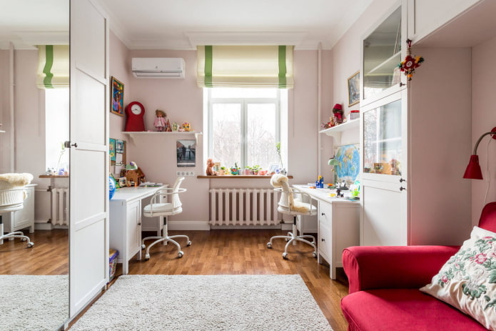 Lieux de travail le long des murs