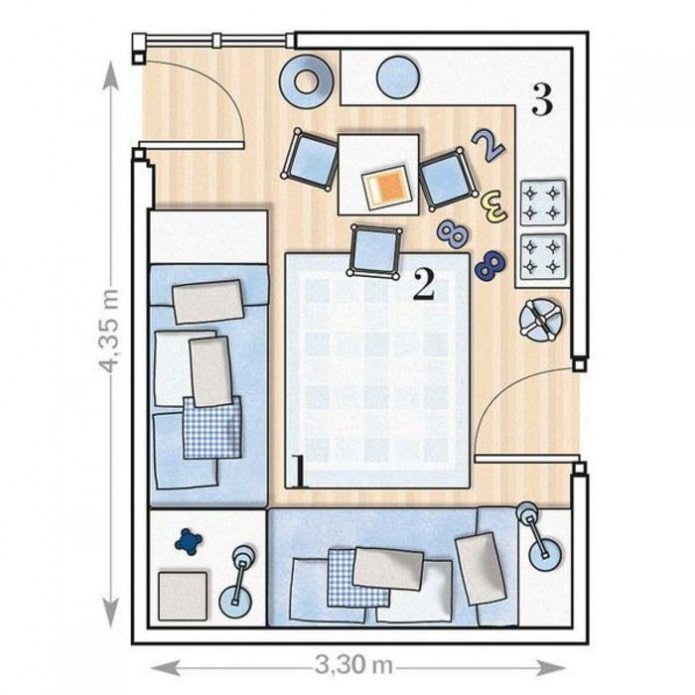 Aménagement d'une chambre d'enfant pour 2 enfants
