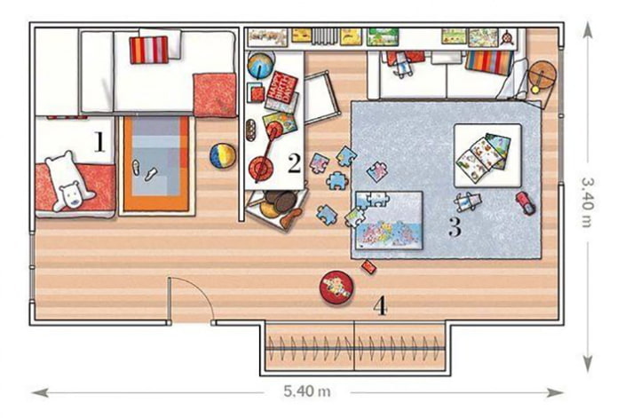 Aménagement d'une chambre d'enfant pour 2 enfants