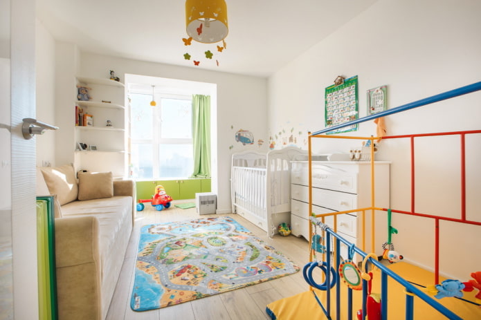 planification et zonage d'une chambre d'enfant pour un bébé