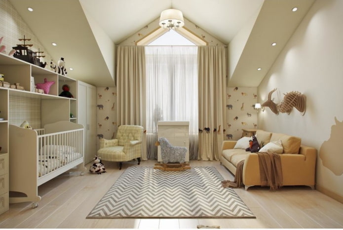 Éclairage intérieur d'une chambre de bébé