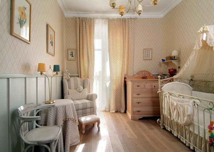 Chambre de bébé de style provençal